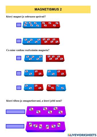 Magnetismus - rozdělení magnetu, magnetizace