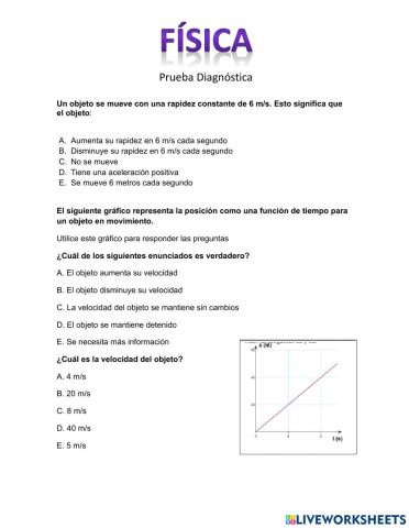 Prueba diagnostico de física