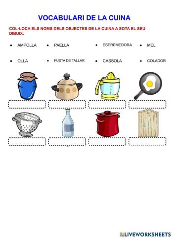 Vocabulari de la cuina