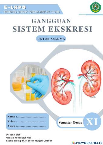 E-LKPD Berbasis Laboratorium Virual OLabs pada Sub Materi Gangguan Sistem Ekskresi