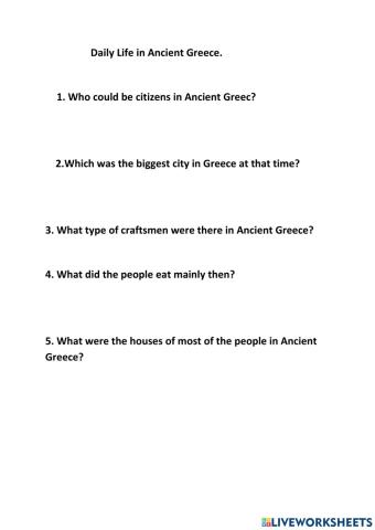 Daily Life in Ancient Greece