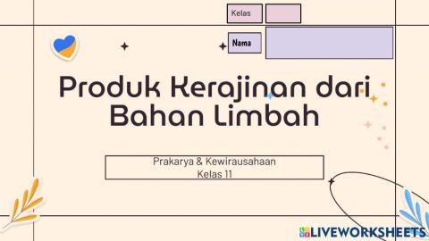 Produk Kerajinan dari Bahan Limbah