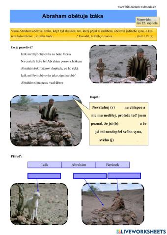 Abrahám - obětování syna