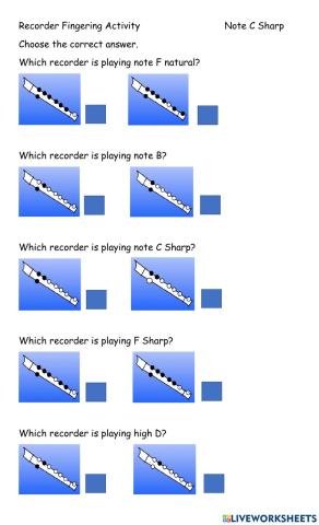 Recorder Fingerings