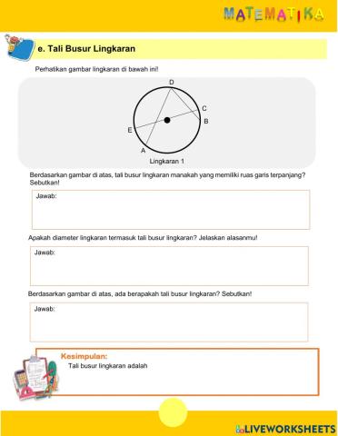 Unsur-unsur lingkaran (2)