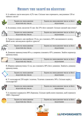 Задачі на відсотки