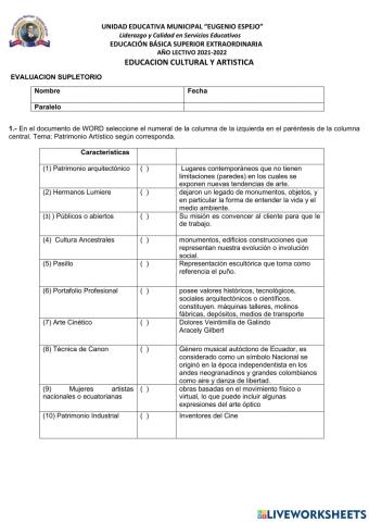 Evaluacion Supletorio ECA