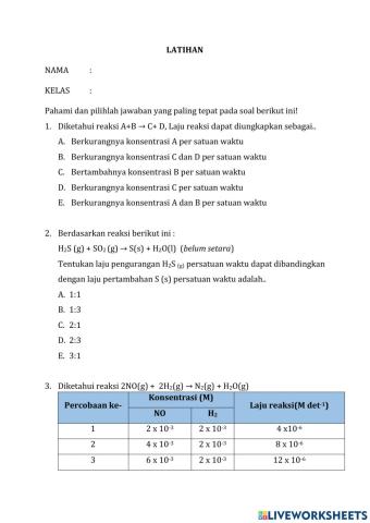 Soal latihan