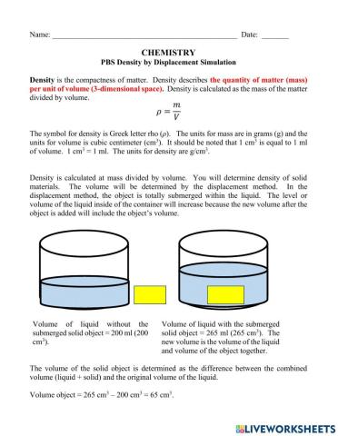 PBS Lesson Density Lab