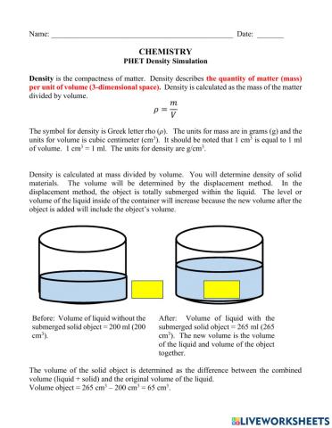 PHET Density Lab