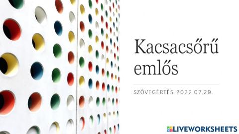 Kacsacsőrű emlős - szövegértés