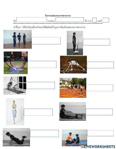 กิจกรรมสมรรถภาพทางกาย ประถมศึกษาปีที่ 4-6