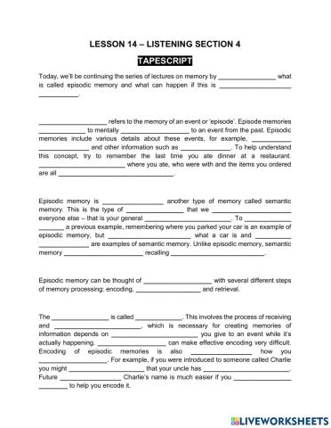 L14 - Listening - Dictation