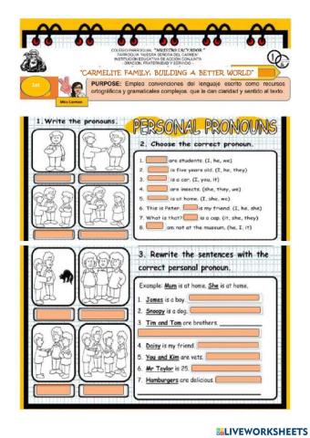 Pronouns & Possessive Adjectives