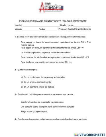 Evaluacion quinto y sexto