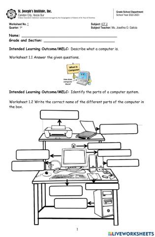 ICT 2 - Worksheet 1.2