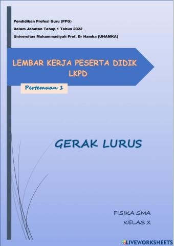 Besaran Fisis Gerak Lurus