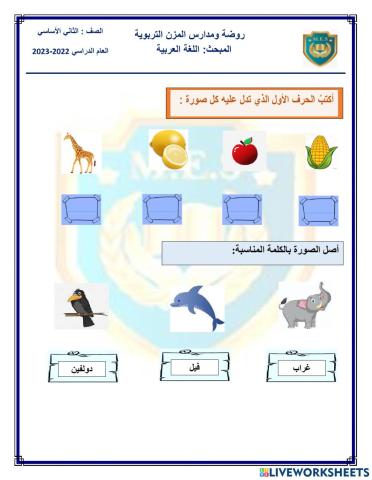 ورقة عمل عربي