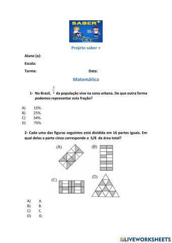 Atividade de matemática