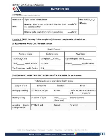 IELTS 5.0 - L8 - Listening