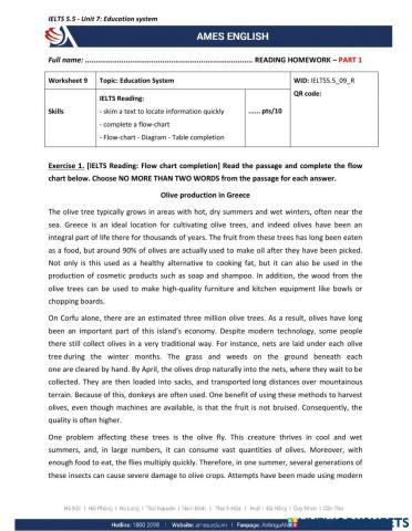 IELTS 5.5 - L9 - Reading part 1