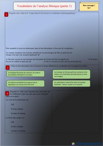 Vocabulaire de l’analyse filmique