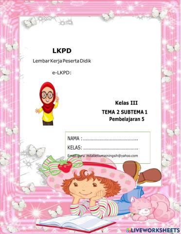 LKPD Kelas 3 tema 2 subtema 1 pb 5