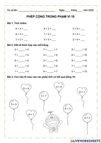 Uyên-(4)-Phép cộng trong phạm vi 10