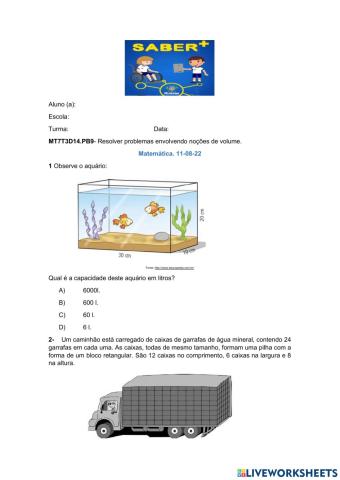 Atividade de matemática