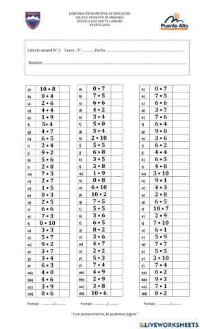 Cálculo mental de multiplicaciones