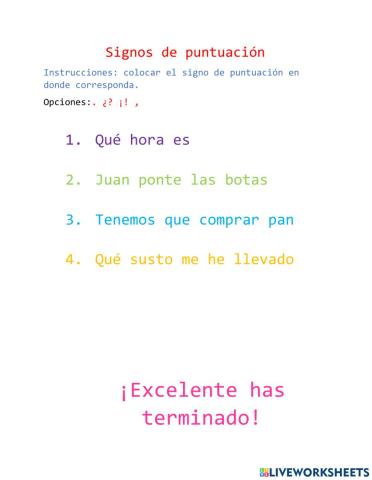 Signos de puntuación