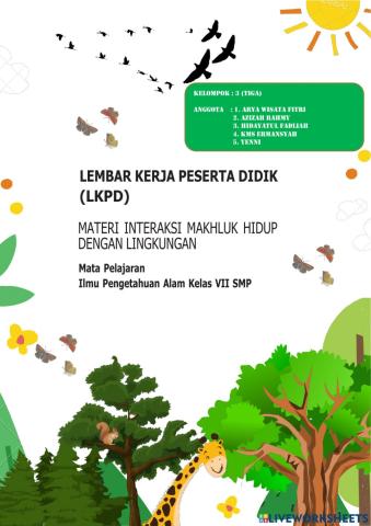 LKPD Interaksi Mahluk Hidup