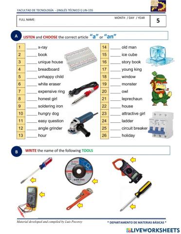 Indefinite article A-AN