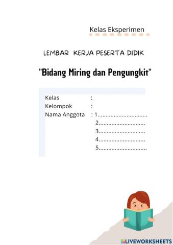 LKPD Interaktif IPA Kelas 8 Tentang Bidang Miring