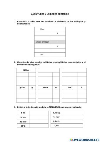 Magnitudes y Unidades de Medida