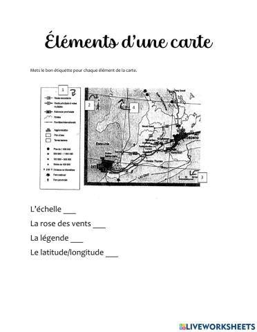 Éléments d'une carte