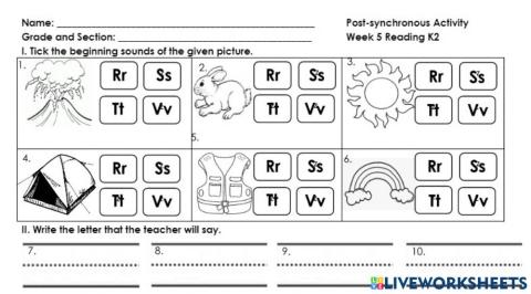 Consonant Letter Rr, Ss, Tt and Vv