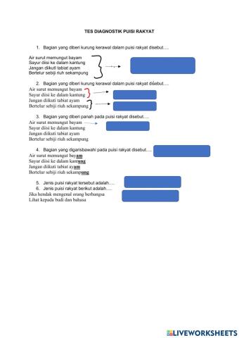 Tes Diagnostik Puisi Rakyat