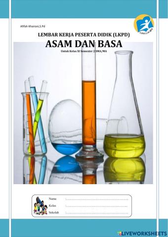 E-lkpd asam basa sma