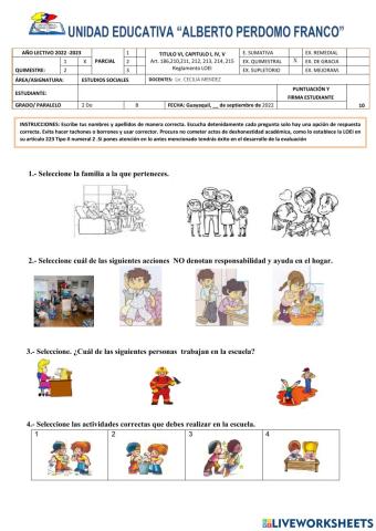 Examen 1er quimestre