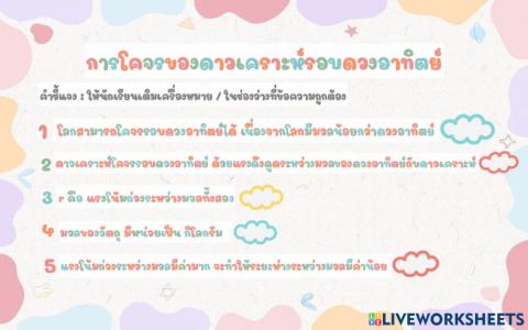 การโคจรของดาวเคราะห์รอบดวงอาทิตย์