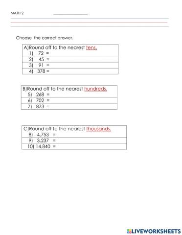 Math 2 rounding off