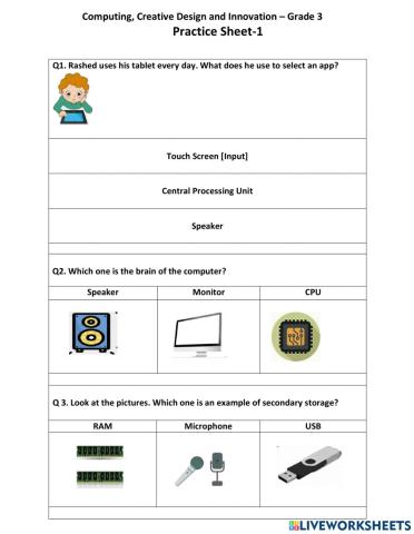 Practice worksheet-1 Gr-3