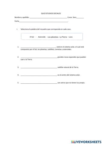 Quiz estudios sociales