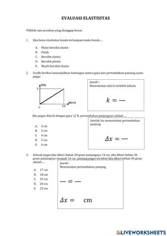 Evaluasi elastisitas