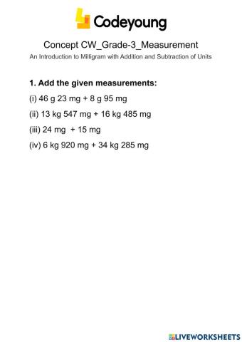 Units of measurement