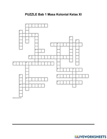 Puzzle Sejarah kelas XI