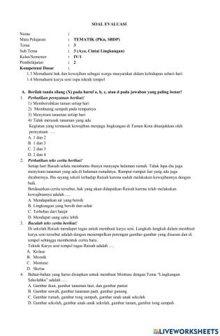 Soal evaluasi t3 st pb