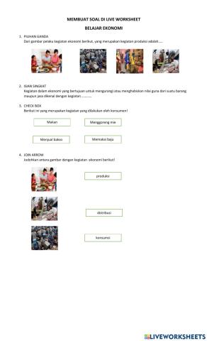 Lkpd live worksheet pelaku ekonomi