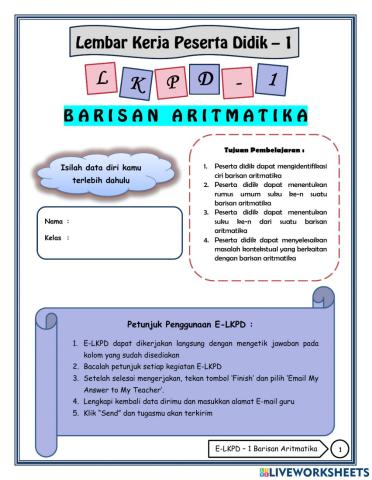 1. Barisan Aritmatika